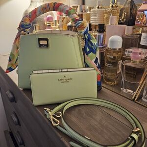 Kate Spade Mint Green Satchel and Wallet